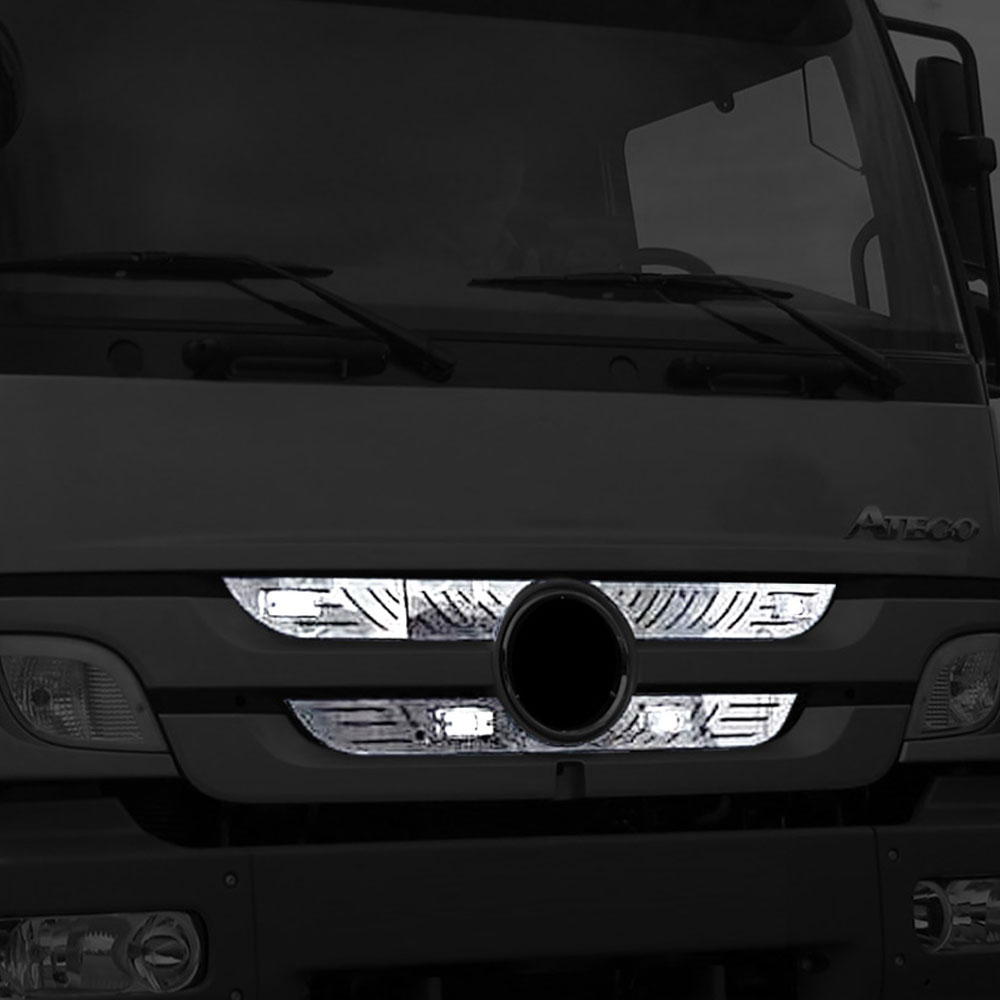 FAT110 MERCEDES-BENZ FOR INSIDE OF GRILL LATHS CHROME MIDDLE MODEL ATEGO