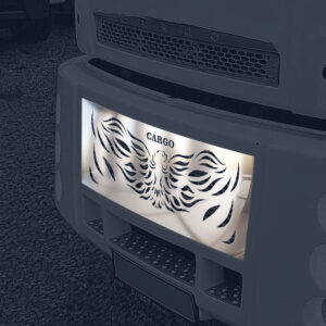 FFD104 FORD FOR GRILL BIRD LOGO CHROME CARGO