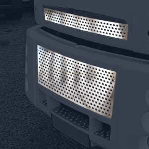 FFD105 FORD FOR GRILL PERFORATED CHROME CARGO