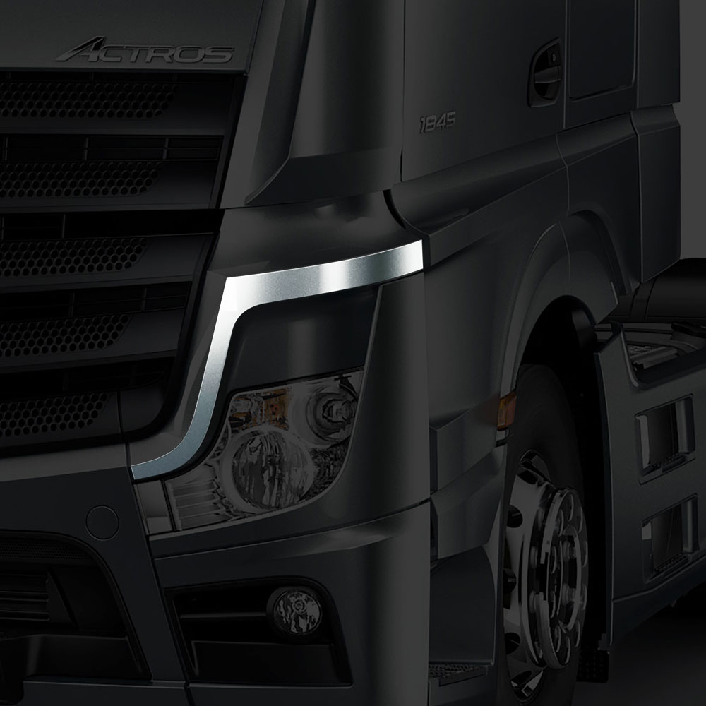 FME166 MERCEDES-BENZ FOR FRAME OF HEADLIGHT CHROME   ACTROS MP4/MP5