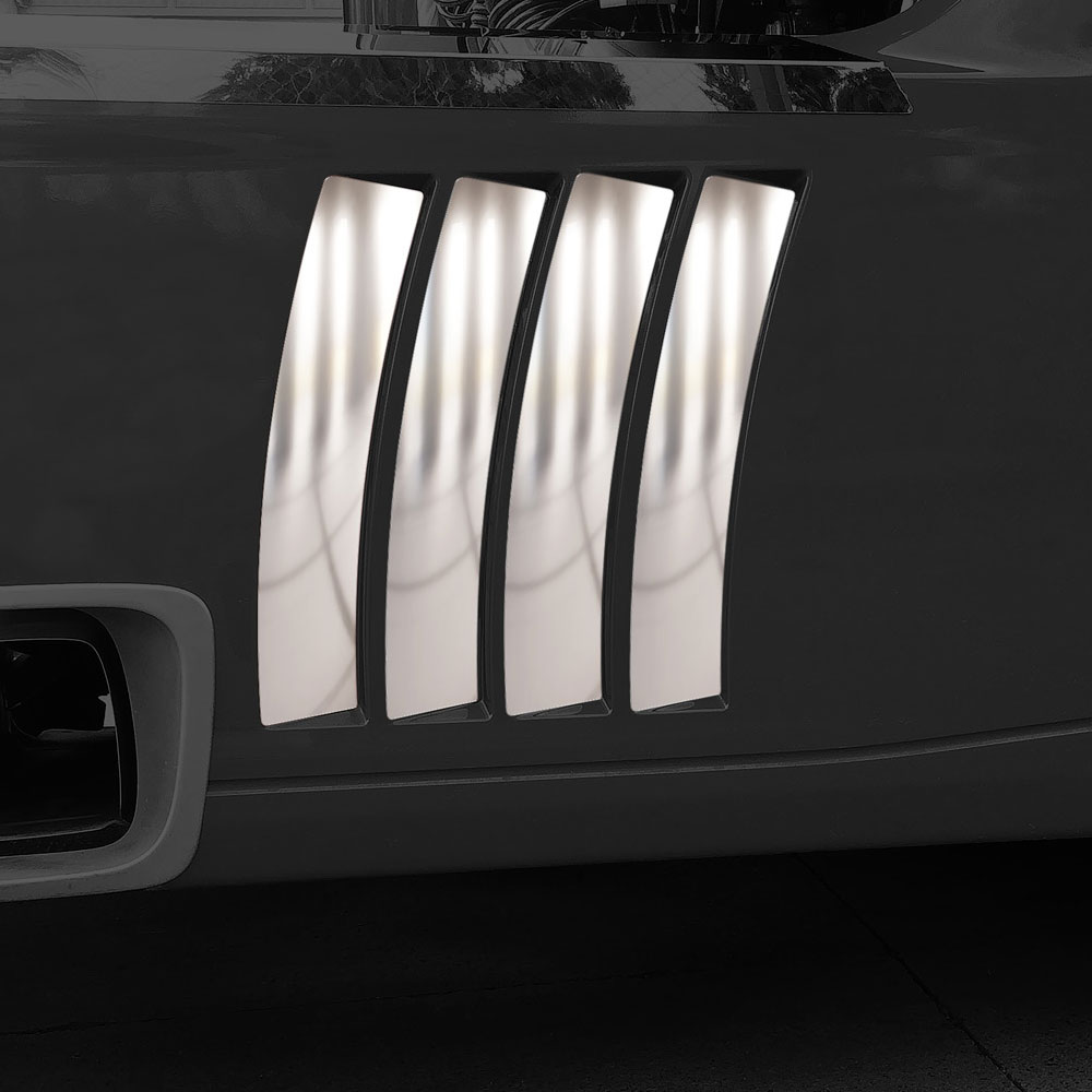 FME178 MERCEDES-BENZ FOR MIDDLE OF SIDE VERTICAL CHROME 4 PCS ACTROS MP4/MP5