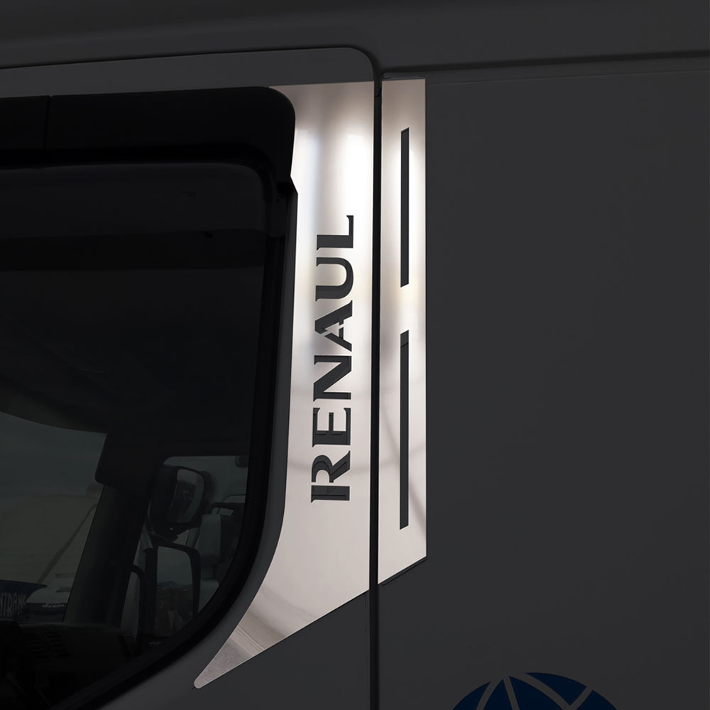 FRE118 RENAULT FOR DOOR PILLAR CHROME PREMIUM MODELS