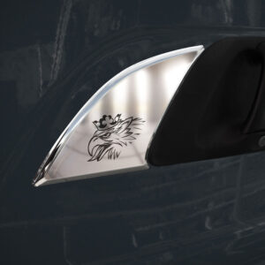 FSC139 SCANIA FOR FRONT OF DOOR HANDLE CHROME GRIFFIN LOGO (PRESSED) STREAMLINE