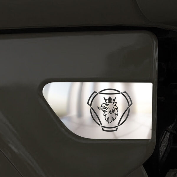 FSC152 SCANIA FOR MUDGUARD CHROME SC LOGO STREAMLINE