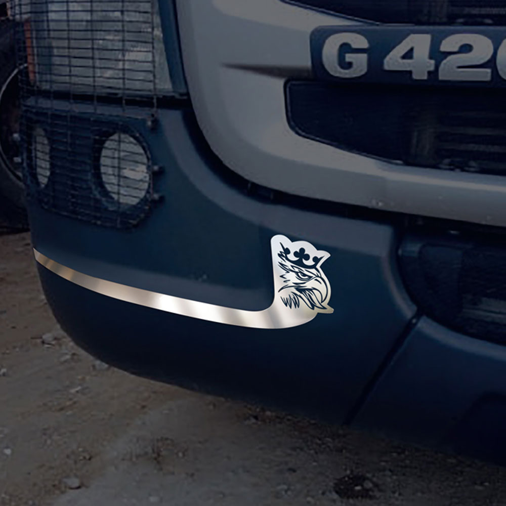 FSC191  SCANIA FOR BOTTOM OF HEADLIGHT FRAME CHROME STREAMLINE