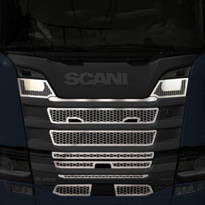 FSC257 SCANIA FOR GRILL CHROME WITH FOG S/R 2016+