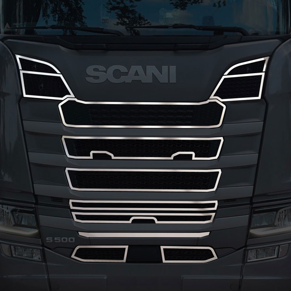 FSC259 SCANIA FOR FRAME OF GRILL CHROME WITHOUT FOG S/R 2016+