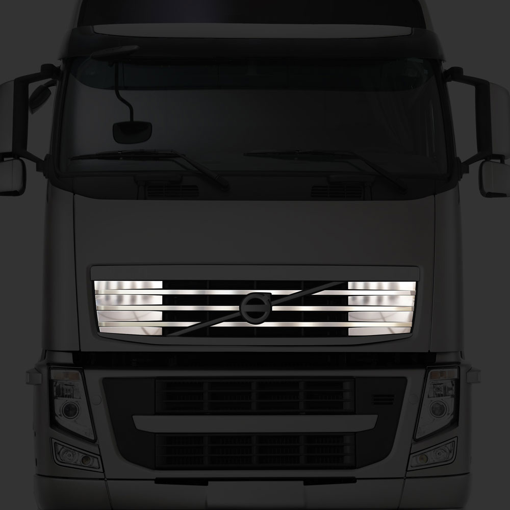 FVO124 VOLVO FOR GRILL UPPER PCS CHROME FH2/FH3