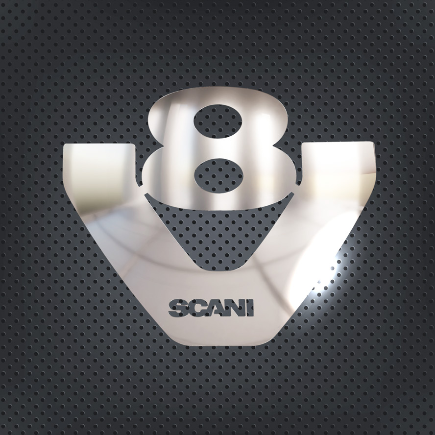 FSC182 SCANIA FOR V8 LOGO (12 CM) STREAMLINE